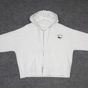 Champion Hoodie Mens L White Nantucket Whale Embroidered Full Zip Sweatshirt